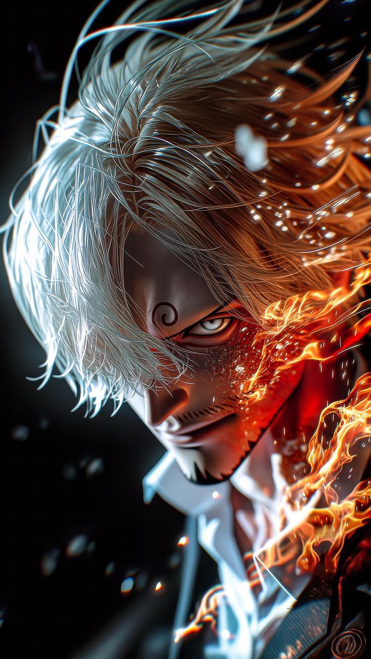 Shanks Fiery Gaze 4K Anime Mobile Wallpaper | WatchOut Walls